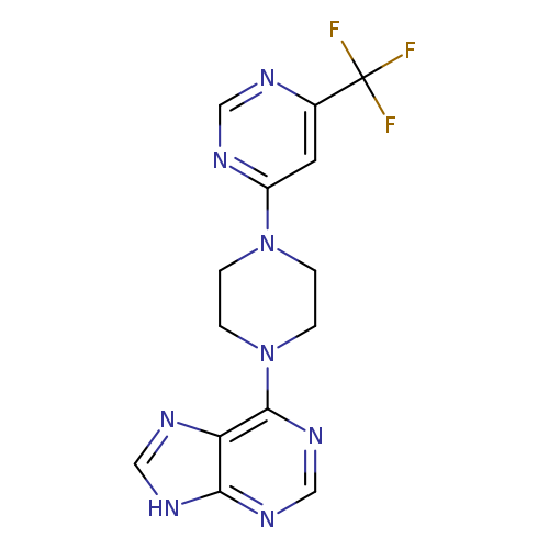 6-{4-[6-(trifluoromethyl)pyrimidin-4-yl]piperazin-1-yl}-9H-purine