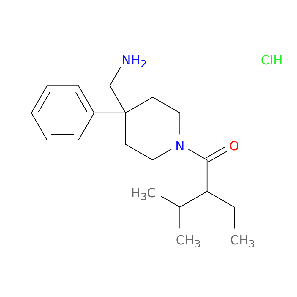 1-[4-(aminomethyl)-4-phenylpiperidin-1-yl]-2-ethyl-3-methylbutan-1-one hydrochloride
