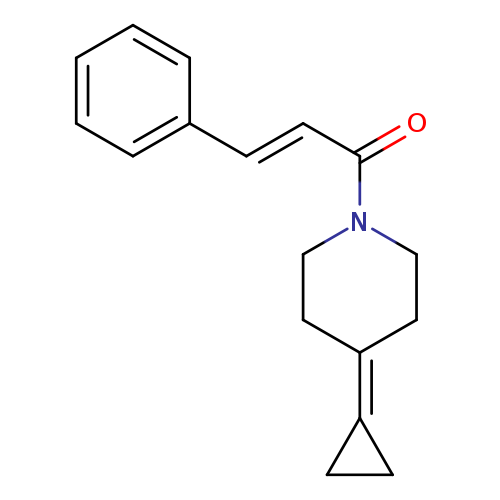(2E)-1-(4-cyclopropylidenepiperidin-1-yl)-3-phenylprop-2-en-1-one