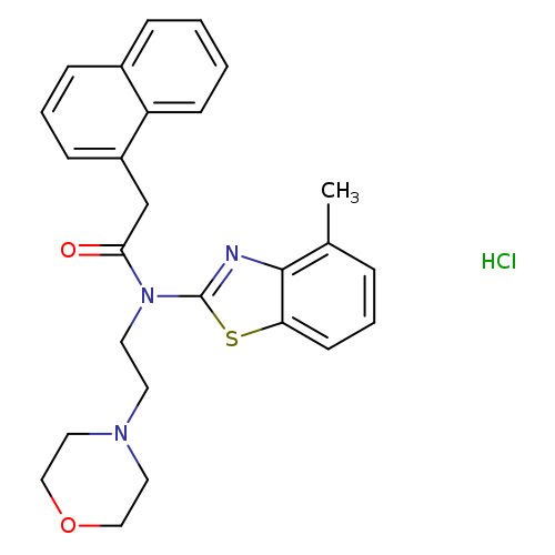 N-(4-methyl-1,3-benzothiazol-2-yl)-N-[2-(morpholin-4-yl)ethyl]-2-(naphthalen-1-yl)acetamide hydrochloride