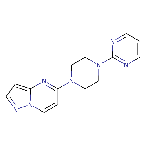 2-(4-{pyrazolo[1,5-a]pyrimidin-5-yl}piperazin-1-yl)pyrimidine