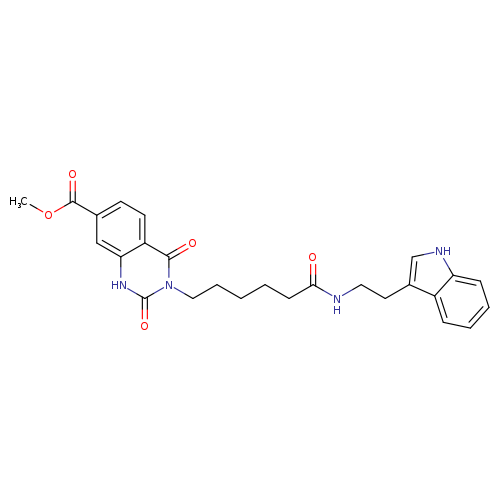 methyl 3-(5-{[2-(1H-indol-3-yl)ethyl]carbamoyl}pentyl)-2,4-dioxo-1,2,3,4-tetrahydroquinazoline-7-carboxylate