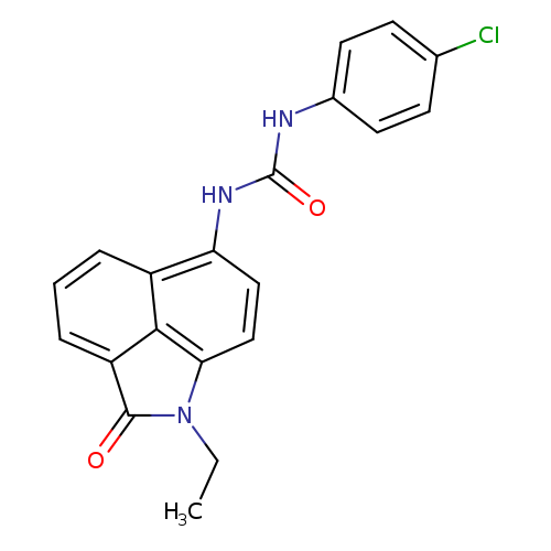 1-(4-chlorophenyl)-3-{2-ethyl-3-oxo-2-azatricyclo[6.3.1.0^{4,12}]dodeca-1(11),4,6,8(12),9-pentaen-9-yl}urea