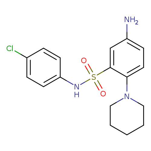 5-Amino-N-(4-chlorophenyl)-2-(piperidin-1-yl)benzenesulfonamide