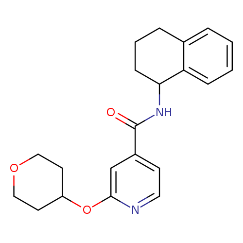 2-(oxan-4-yloxy)-N-(1,2,3,4-tetrahydronaphthalen-1-yl)pyridine-4-carboxamide