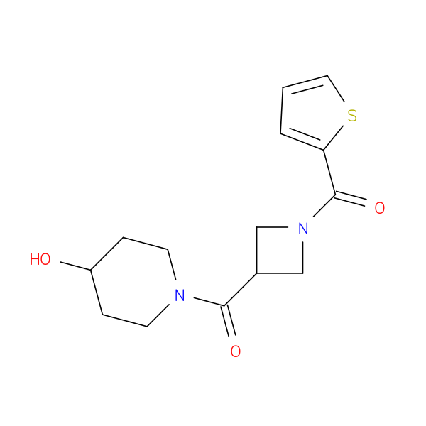 1-[1-(thiophene-2-carbonyl)azetidine-3-carbonyl]piperidin-4-ol