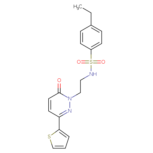 4-ethyl-N-{2-[6-oxo-3-(thiophen-2-yl)-1,6-dihydropyridazin-1-yl]ethyl}benzene-1-sulfonamide