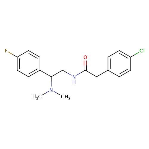 2-(4-chlorophenyl)-N-[2-(dimethylamino)-2-(4-fluorophenyl)ethyl]acetamide
