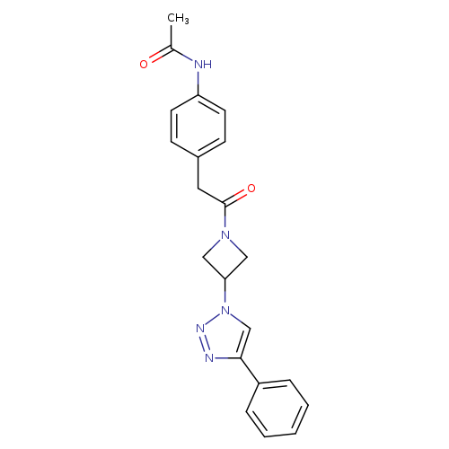 N-(4-{2-oxo-2-[3-(4-phenyl-1H-1,2,3-triazol-1-yl)azetidin-1-yl]ethyl}phenyl)acetamide