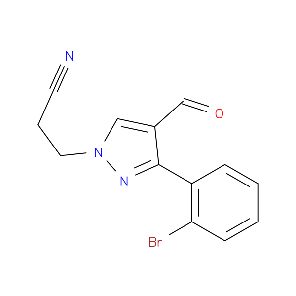 3-[3-(2-bromophenyl)-4-formyl-1H-pyrazol-1-yl]propanenitrile