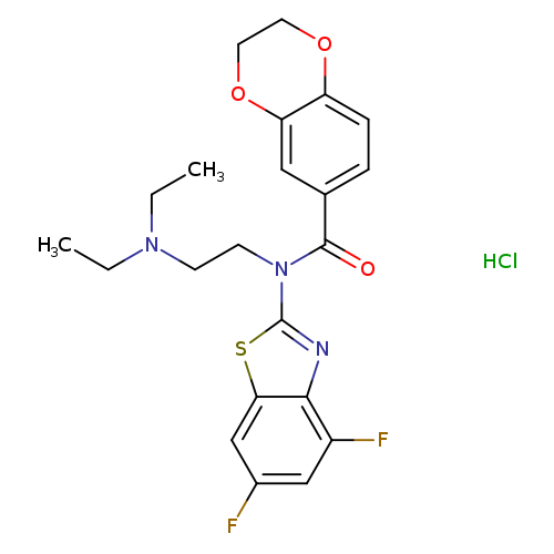 N-[2-(diethylamino)ethyl]-N-(4,6-difluoro-1,3-benzothiazol-2-yl)-2,3-dihydro-1,4-benzodioxine-6-carboxamide hydrochloride