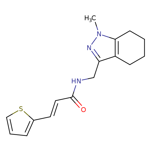 (2E)-N-[(1-methyl-4,5,6,7-tetrahydro-1H-indazol-3-yl)methyl]-3-(thiophen-2-yl)prop-2-enamide