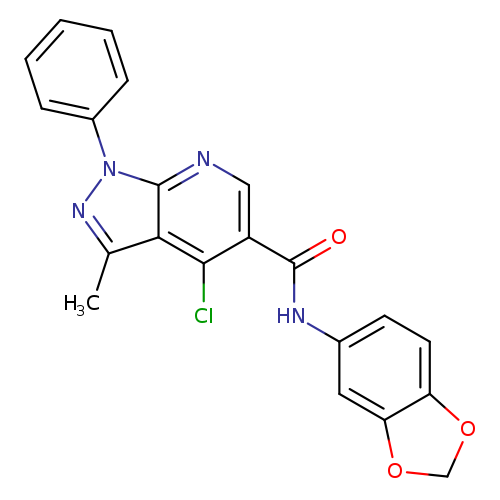 N-(2H-1,3-benzodioxol-5-yl)-4-chloro-3-methyl-1-phenyl-1H-pyrazolo[3,4-b]pyridine-5-carboxamide