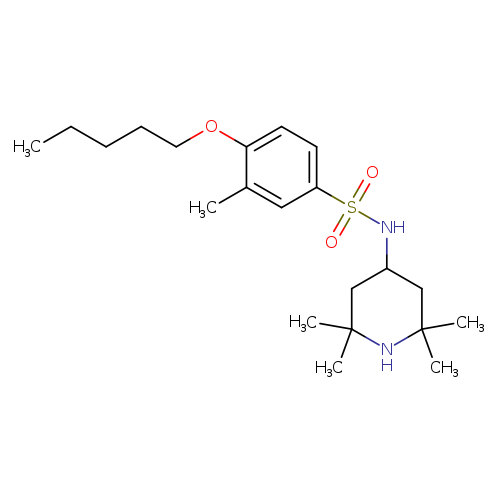 3-methyl-4-(pentyloxy)-N-(2,2,6,6-tetramethyl-4-piperidinyl)benzenesulfonamide