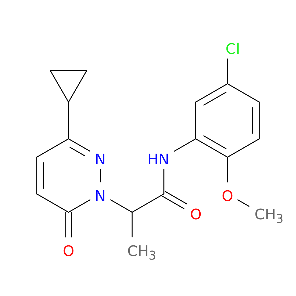 N-(5-chloro-2-methoxyphenyl)-2-(3-cyclopropyl-6-oxo-1,6-dihydropyridazin-1-yl)propanamide