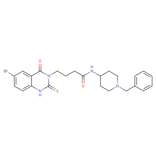 N-(1-benzylpiperidin-4-yl)-4-(6-bromo-4-oxo-2-sulfanylidene-1,2,3,4-tetrahydroquinazolin-3-yl)butanamide