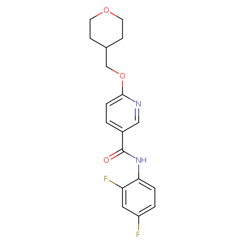 N-(2,4-difluorophenyl)-6-[(oxan-4-yl)methoxy]pyridine-3-carboxamide