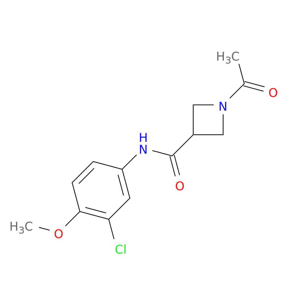 1-acetyl-N-(3-chloro-4-methoxyphenyl)azetidine-3-carboxamide
