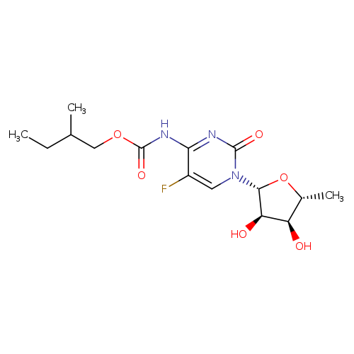 2-Methylbutyl (1-((2R,3R,4S,5R)-3,4-dihydroxy-5-methyltetrahydrofuran-2-yl)-5-fluoro-2-oxo-1,2-dihydropyrimidin-4-yl)carbamate