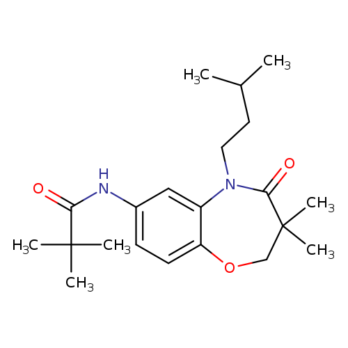 N-[3,3-dimethyl-5-(3-methylbutyl)-4-oxo-2,3,4,5-tetrahydro-1,5-benzoxazepin-7-yl]-2,2-dimethylpropanamide