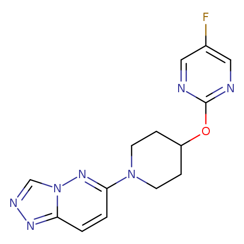 5-fluoro-2-[(1-{[1,2,4]triazolo[4,3-b]pyridazin-6-yl}piperidin-4-yl)oxy]pyrimidine