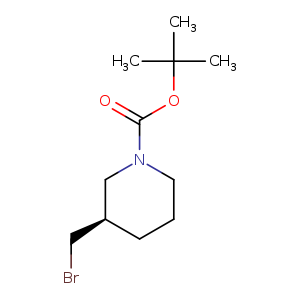 1-Piperidinecarboxylic acid, 3-(bromomethyl)-, 1,1-dimethylethyl ester, (3R)-