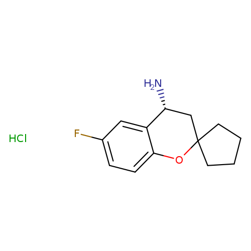 (4R)-6-fluoro-3,4-dihydrospiro[1-benzopyran-2,1'-cyclopentane]-4-amine hydrochloride