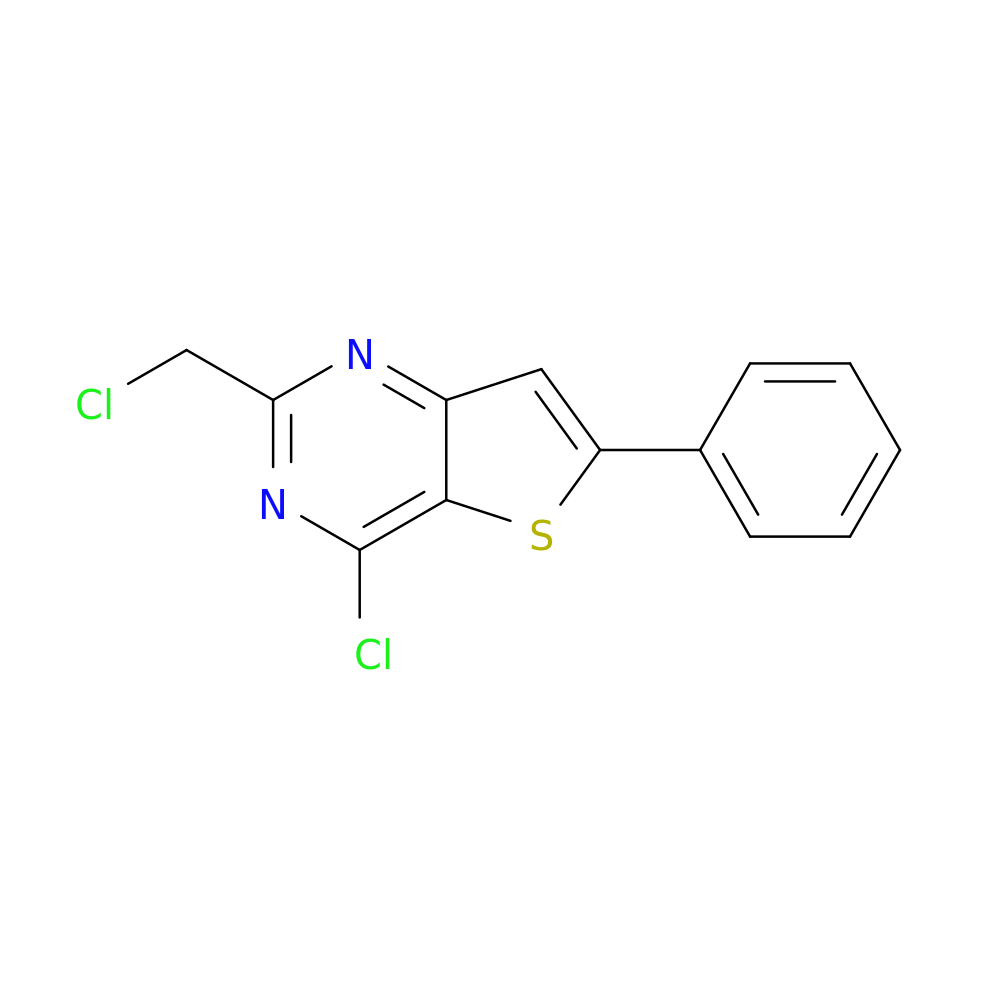 4-chloro-2-(chloromethyl)-6-phenylthieno[3,2-d]pyrimidine