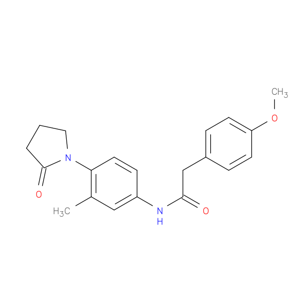 2-(4-methoxyphenyl)-N-[3-methyl-4-(2-oxopyrrolidin-1-yl)phenyl]acetamide