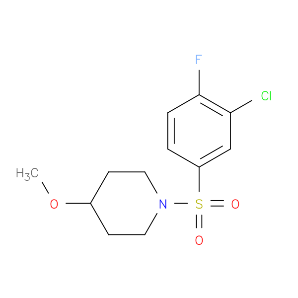 1-(3-chloro-4-fluorobenzenesulfonyl)-4-methoxypiperidine