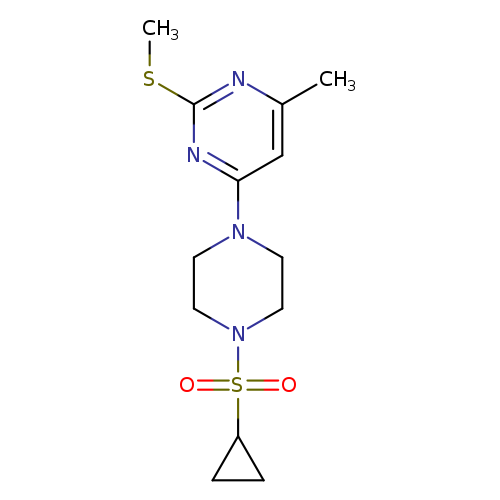 4-[4-(cyclopropanesulfonyl)piperazin-1-yl]-6-methyl-2-(methylsulfanyl)pyrimidine