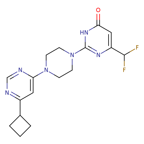 2-[4-(6-cyclobutylpyrimidin-4-yl)piperazin-1-yl]-6-(difluoromethyl)-3,4-dihydropyrimidin-4-one