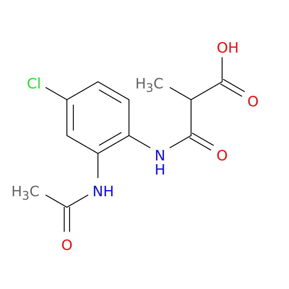 2-[(4-chloro-2-acetamidophenyl)carbamoyl]-2-methylacetic acid