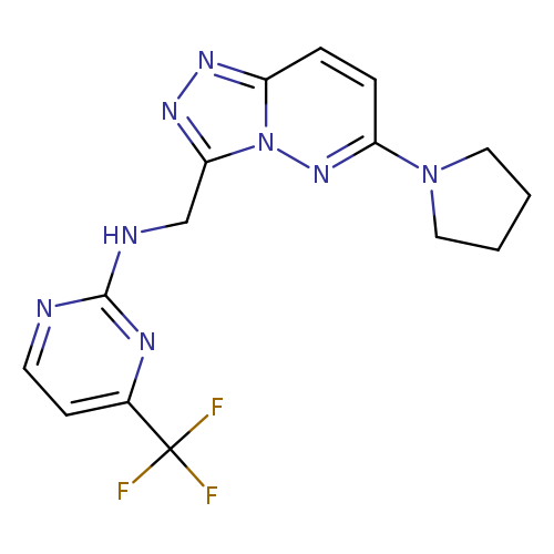 N-{[6-(pyrrolidin-1-yl)-[1,2,4]triazolo[4,3-b]pyridazin-3-yl]methyl}-4-(trifluoromethyl)pyrimidin-2-amine