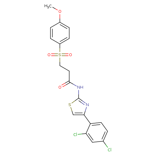 N-[4-(2,4-dichlorophenyl)-1,3-thiazol-2-yl]-3-(4-methoxybenzenesulfonyl)propanamide