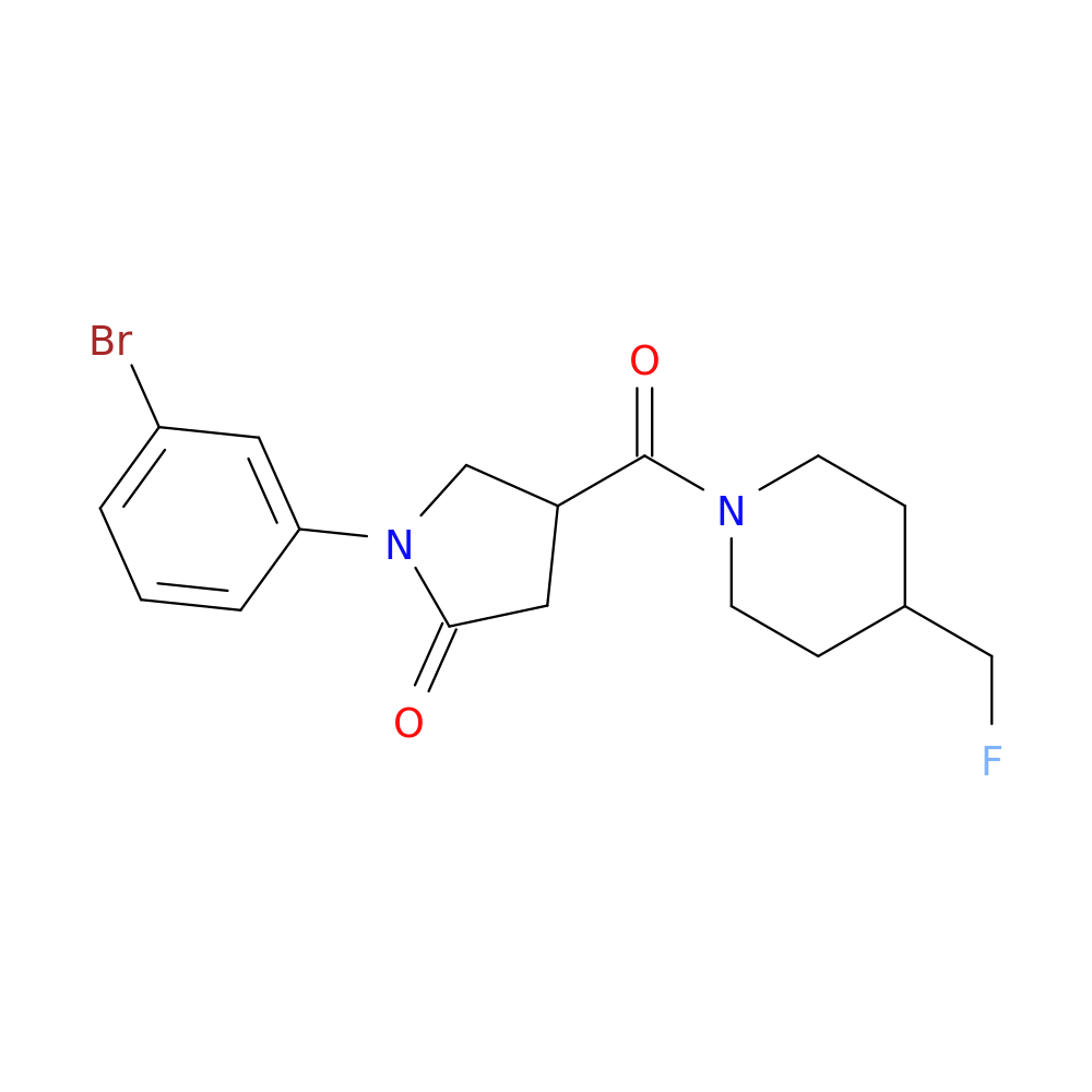 1-(3-bromophenyl)-4-[4-(fluoromethyl)piperidine-1-carbonyl]pyrrolidin-2-one