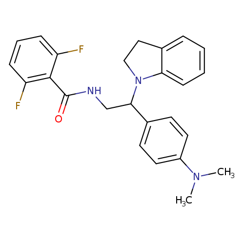 N-[2-(2,3-dihydro-1H-indol-1-yl)-2-[4-(dimethylamino)phenyl]ethyl]-2,6-difluorobenzamide