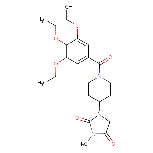 3-methyl-1-[1-(3,4,5-triethoxybenzoyl)piperidin-4-yl]imidazolidine-2,4-dione