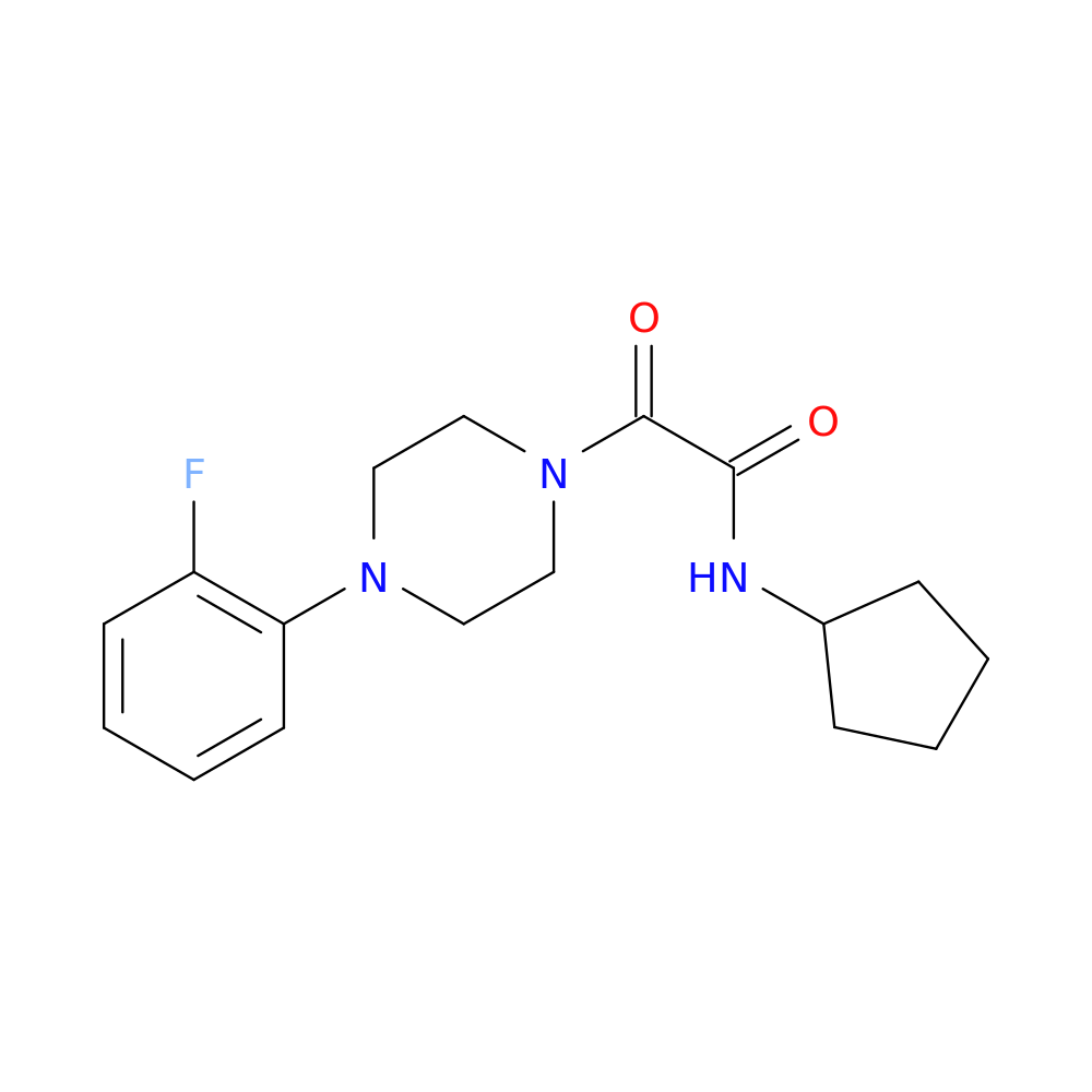 N-cyclopentyl-2-[4-(2-fluorophenyl)piperazin-1-yl]-2-oxoacetamide