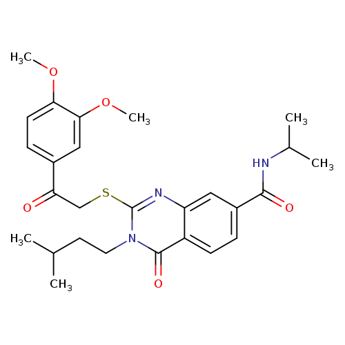 2-{[2-(3,4-dimethoxyphenyl)-2-oxoethyl]sulfanyl}-3-(3-methylbutyl)-4-oxo-N-(propan-2-yl)-3,4-dihydroquinazoline-7-carboxamide