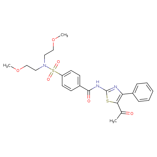 N-(5-acetyl-4-phenyl-1,3-thiazol-2-yl)-4-[bis(2-methoxyethyl)sulfamoyl]benzamide