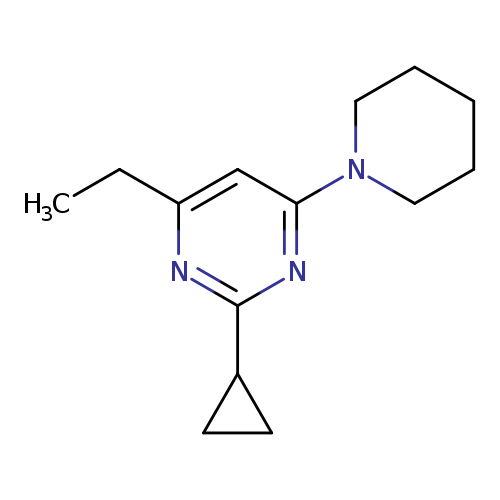 2-cyclopropyl-4-ethyl-6-(piperidin-1-yl)pyrimidine