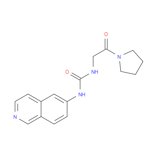 N-6-Isoquinolinyl-N'-[2-oxo-2-(1-pyrrolidinyl)ethyl]urea