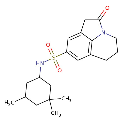 2-oxo-N-(3,3,5-trimethylcyclohexyl)-1-azatricyclo[6.3.1.0,4,12]dodeca-4(12),5,7-triene-6-sulfonamide