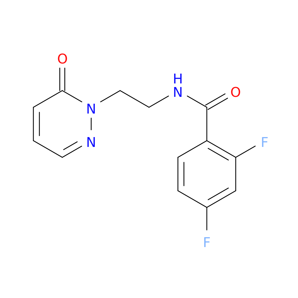 2,4-difluoro-N-[2-(6-oxo-1,6-dihydropyridazin-1-yl)ethyl]benzamide