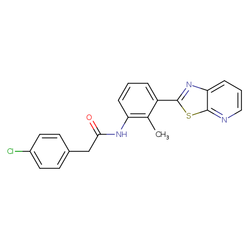 2-(4-chlorophenyl)-N-(2-methyl-3-{[1,3]thiazolo[5,4-b]pyridin-2-yl}phenyl)acetamide