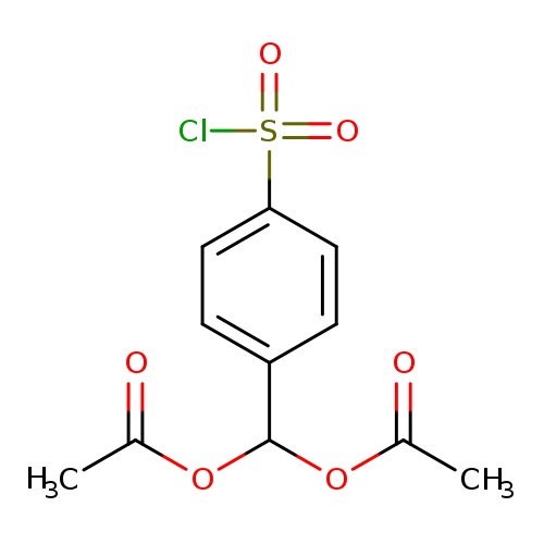 Acetic acid acetoxy-(4-chlorosulfonylphenyl)methyl ester