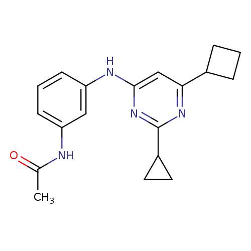 N-{3-[(6-cyclobutyl-2-cyclopropylpyrimidin-4-yl)amino]phenyl}acetamide
