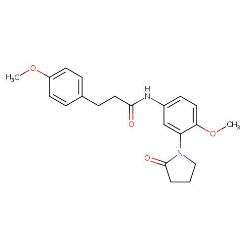 N-[4-methoxy-3-(2-oxopyrrolidin-1-yl)phenyl]-3-(4-methoxyphenyl)propanamide