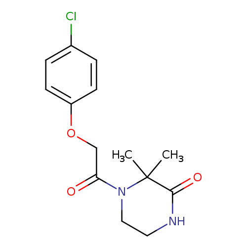 4-[2-(4-chlorophenoxy)acetyl]-3,3-dimethylpiperazin-2-one